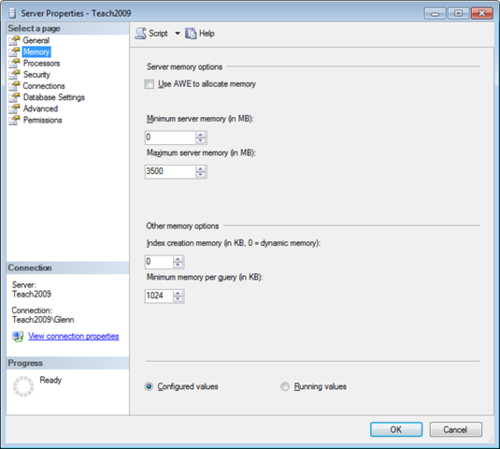 Suggested Max Memory Settings for SQL Server 2005/2008